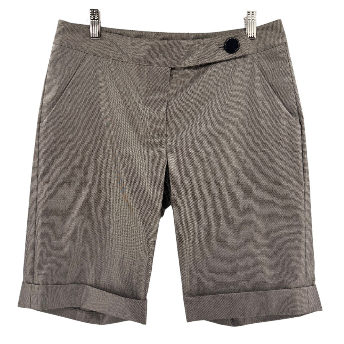 Robert Rodriguez Cotton Blend Cuffed Bermuda Shorts Gray Women's Size 6