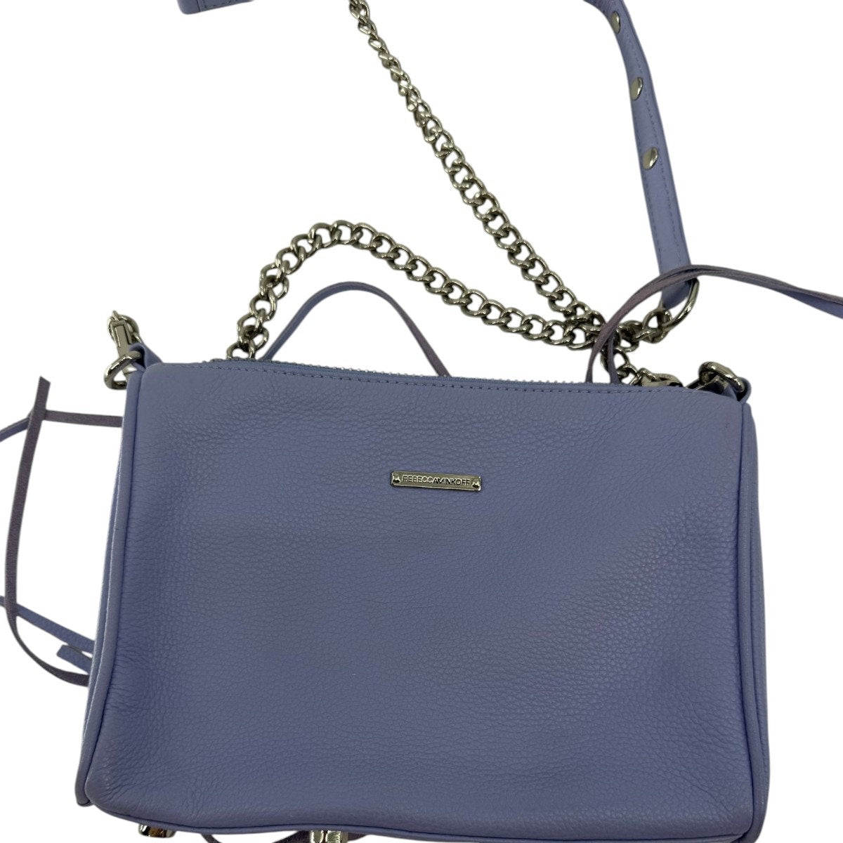Rebecca Minkoff Avery Leather Chain Strap 3 Zip Crossbody Bag