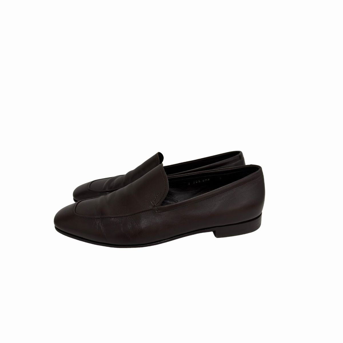 Prada Milano Leather Square Toe Slip-on Dress Loafers