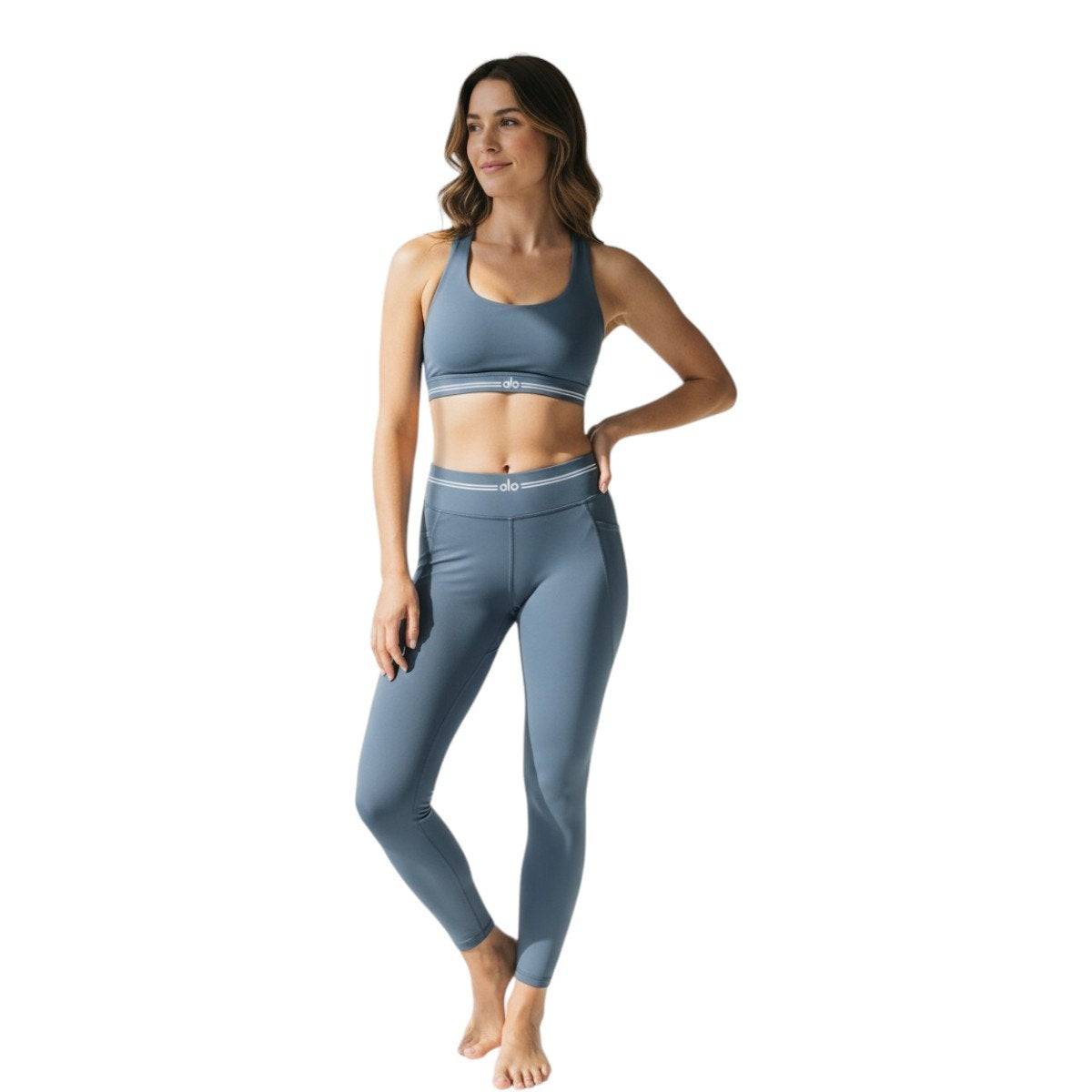 Alo Yoga Airbrush Better Together Athletic High-Waist Legging Blue