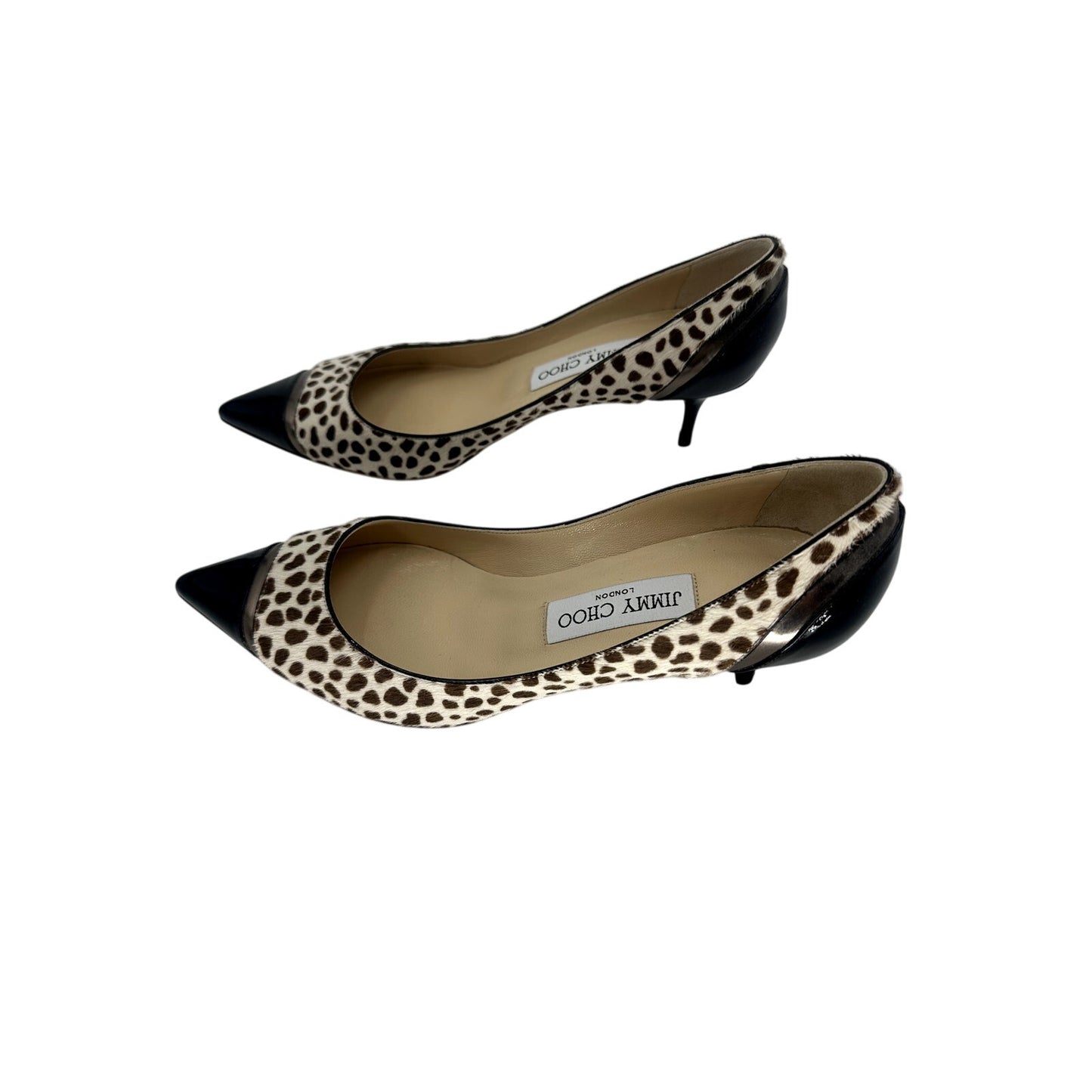 Jimmy Choo Pony Hair Animal Print Pointed Toe Pumps Heels