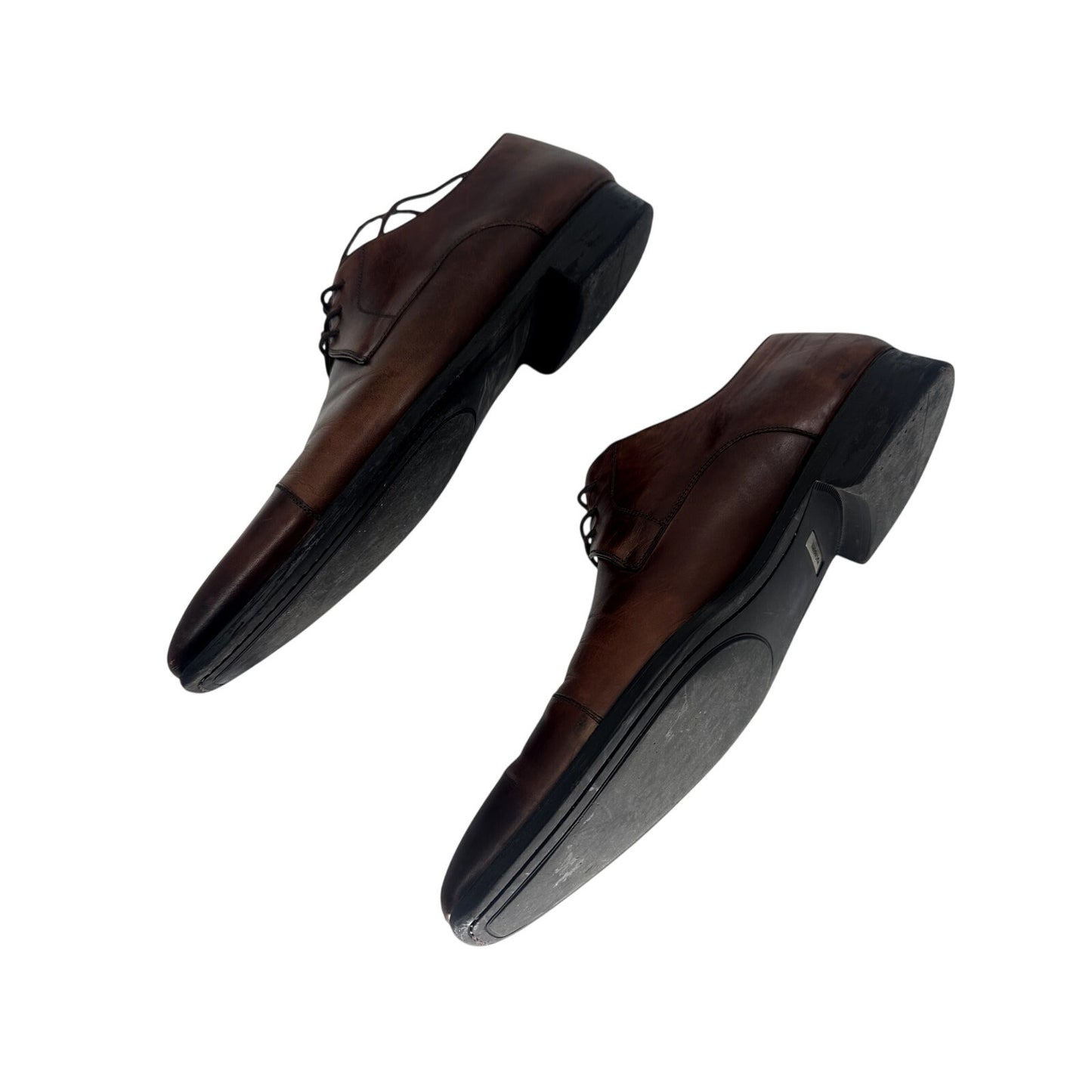 Magnanni Leather Cap Toe Oxford Lace Up Dress Shoes Brown Men's Size 12 M