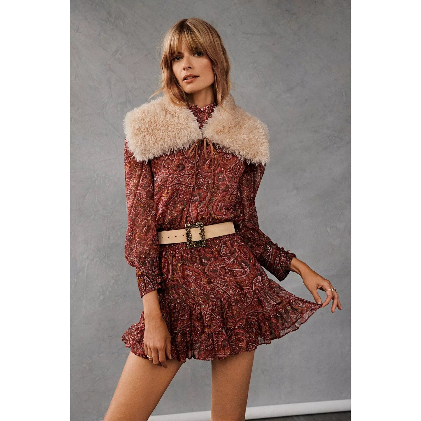 Misa Los Angeles Gianna Paisley Print Smocked Mini Dress Women's