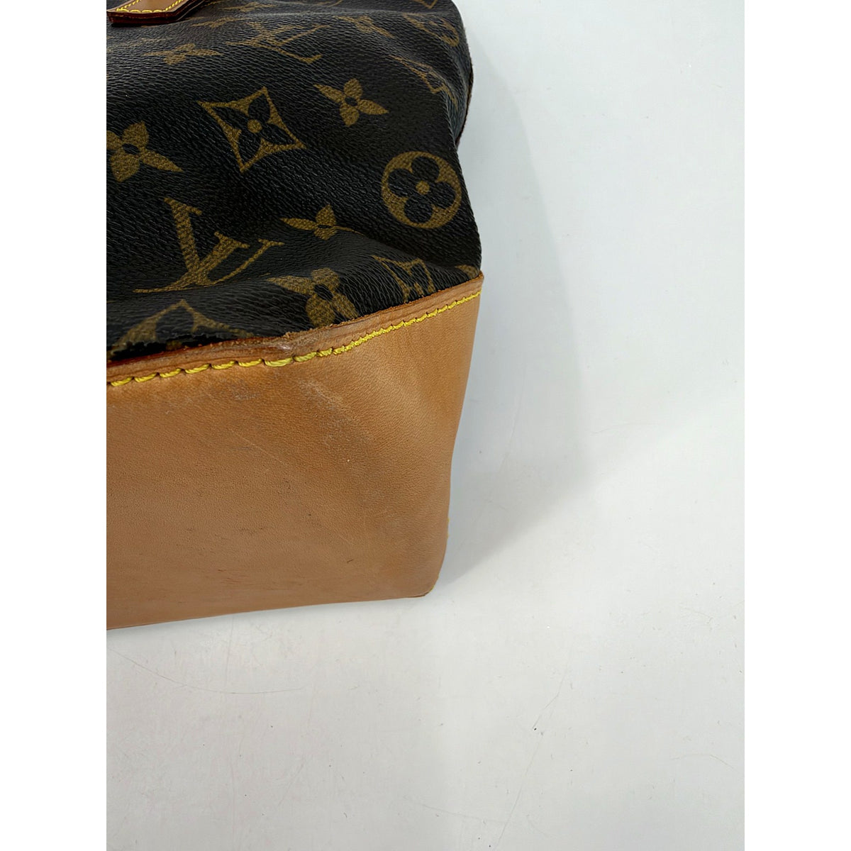 Louis Vuitton Cabas Piano Monogram Canvas Tote M51148 Vachetta Shoulder Bag