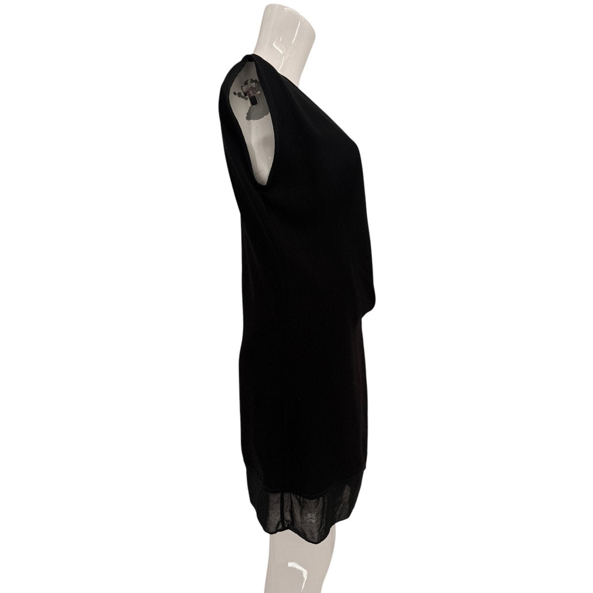 Sandro Paris Crossover Crepe Plunge-Neck Mini Dress Black Women's Size 1