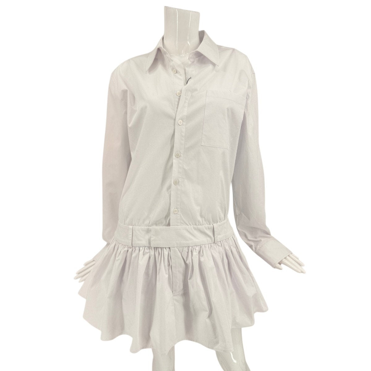 Lovers And Friends Cotton Pacey Longsleeves Belted Shirt Mini Dress