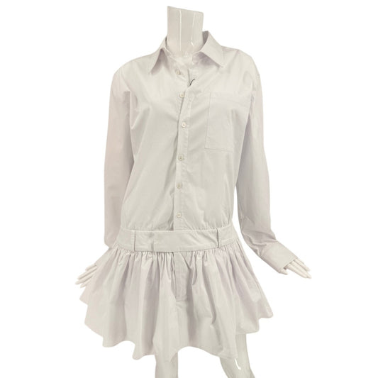 Lovers And Friends Cotton Pacey Longsleeves Belted Shirt Mini Dress