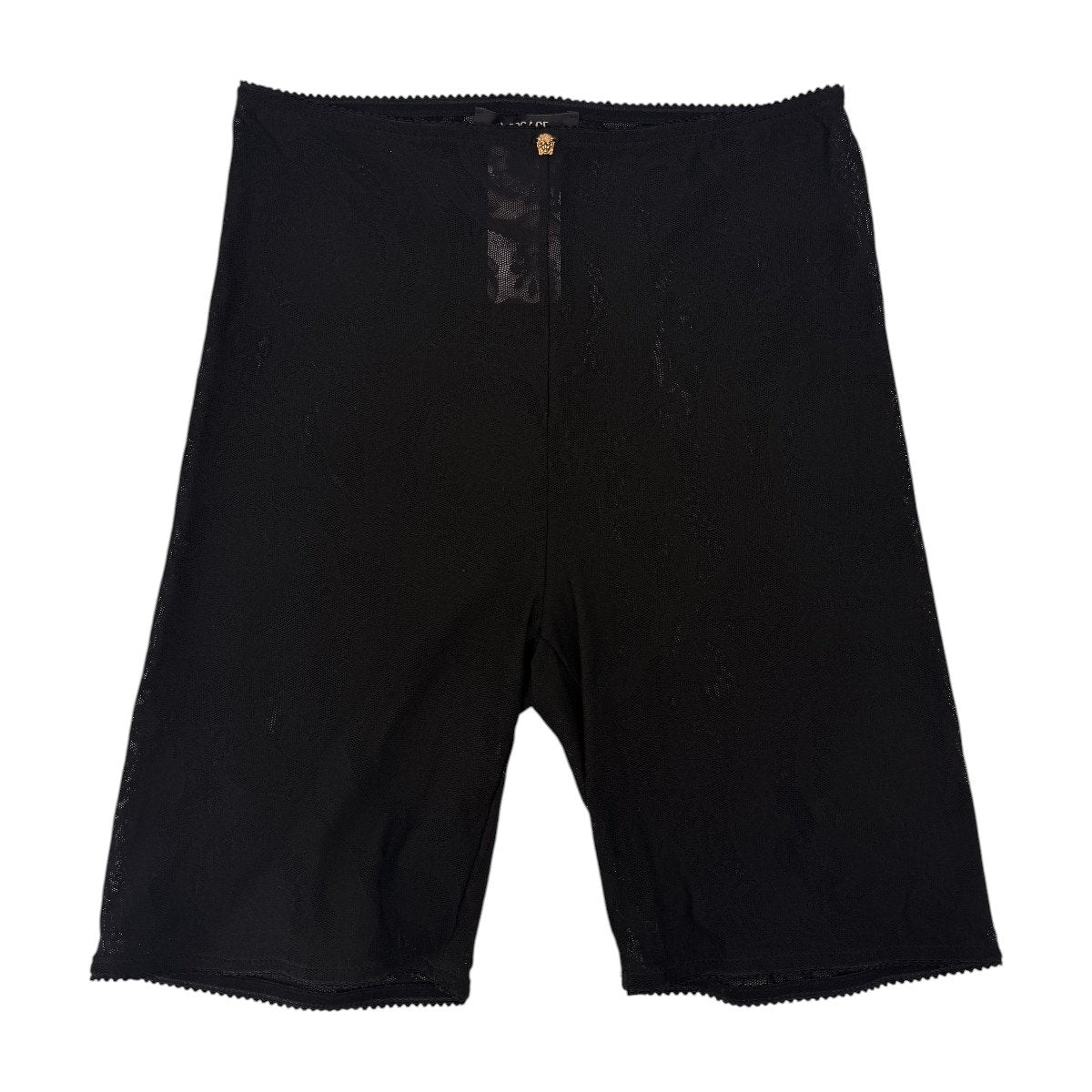 Versace Baroque Jacquard High Rise Tulle Stretch Shorts