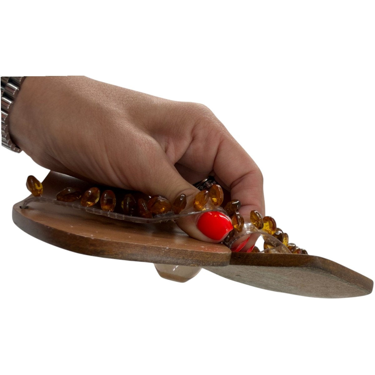 Cult Gaia Bead Embelished Clio Round Sphere Heel Sandals