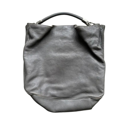 YSL Yves Saint Laurent Rive Gauche Large Roady Hobo Shoulder Bag Gray