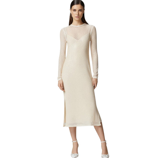 Pinko Mesh Incantesimo Abito Midi Dress