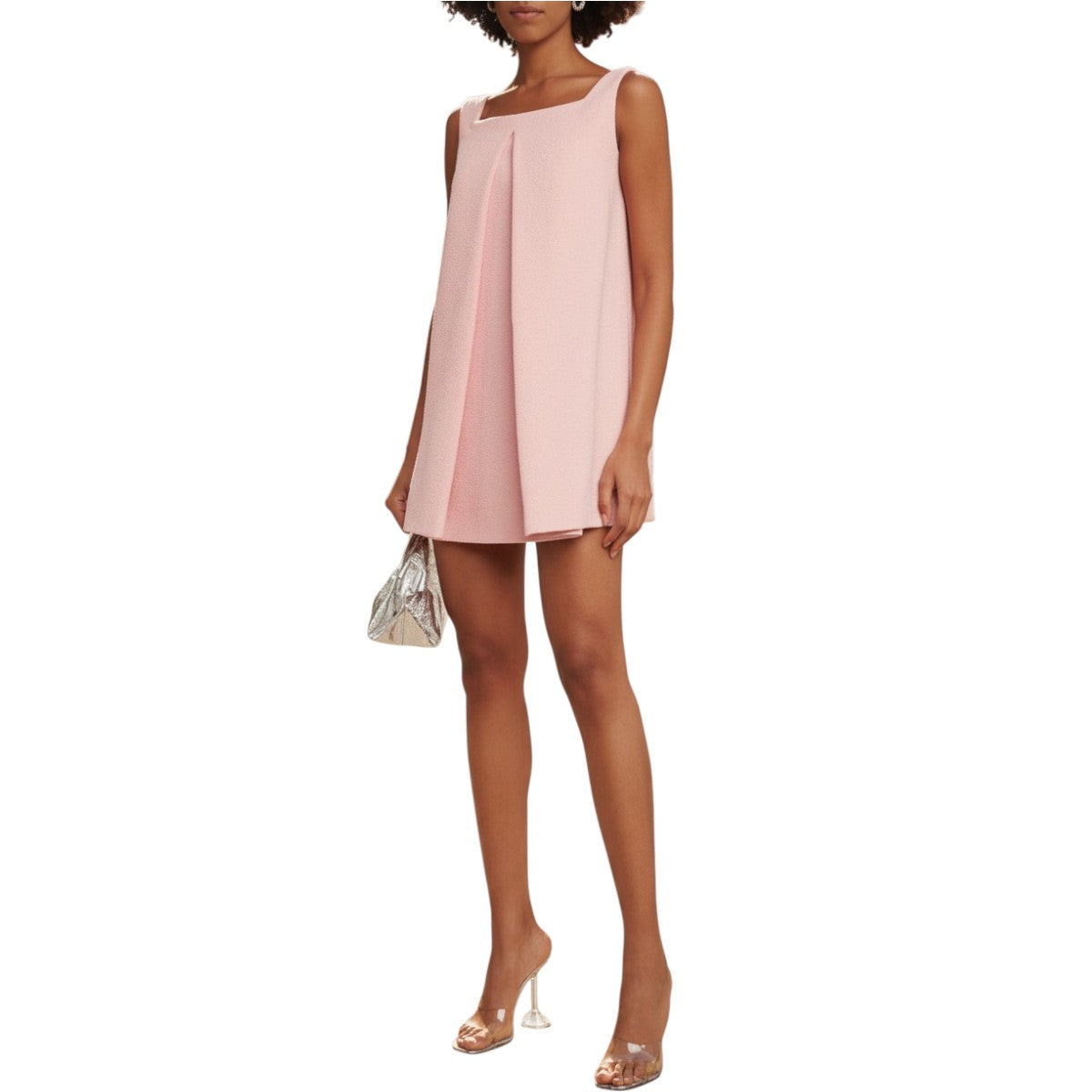 Emilia Wickstead Crepe Juliet Sleeveless Pleated Mini Dress