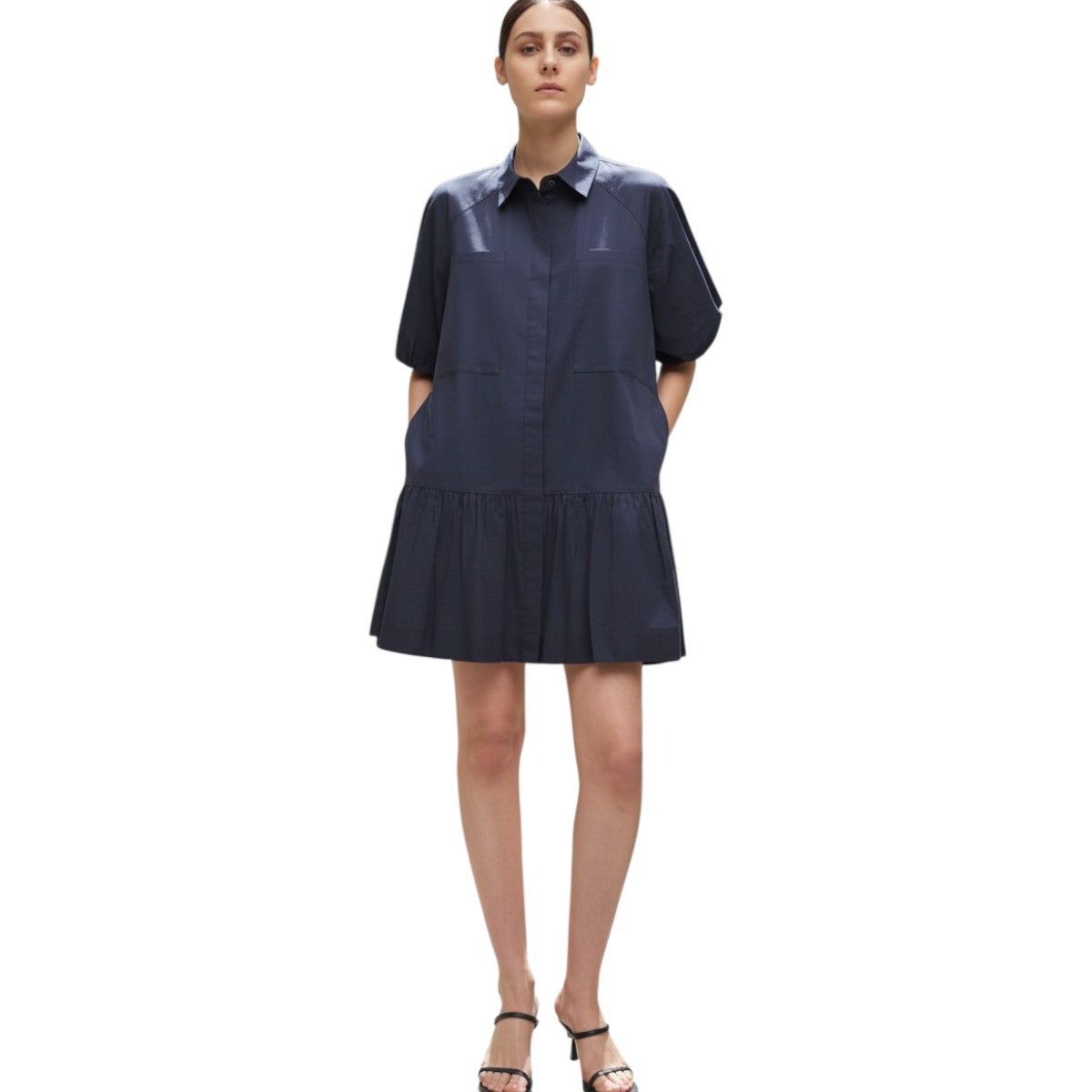 Simkhai Cotton Blend Crissy Mini Shirt Dress