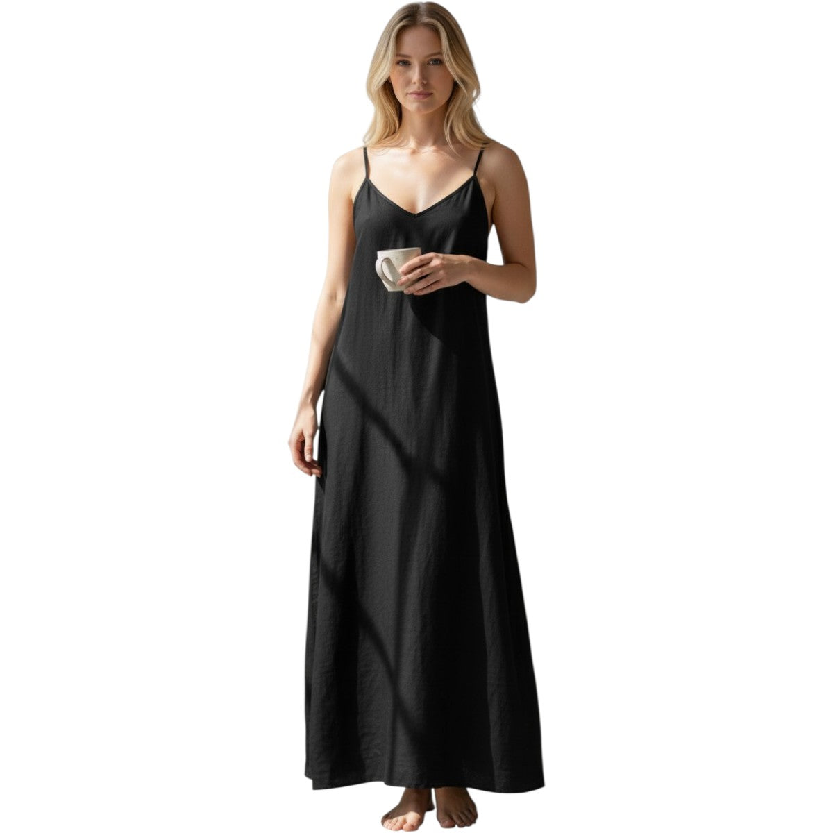 Saks Fifth Avenue Linen Side Slit Midi Dress
