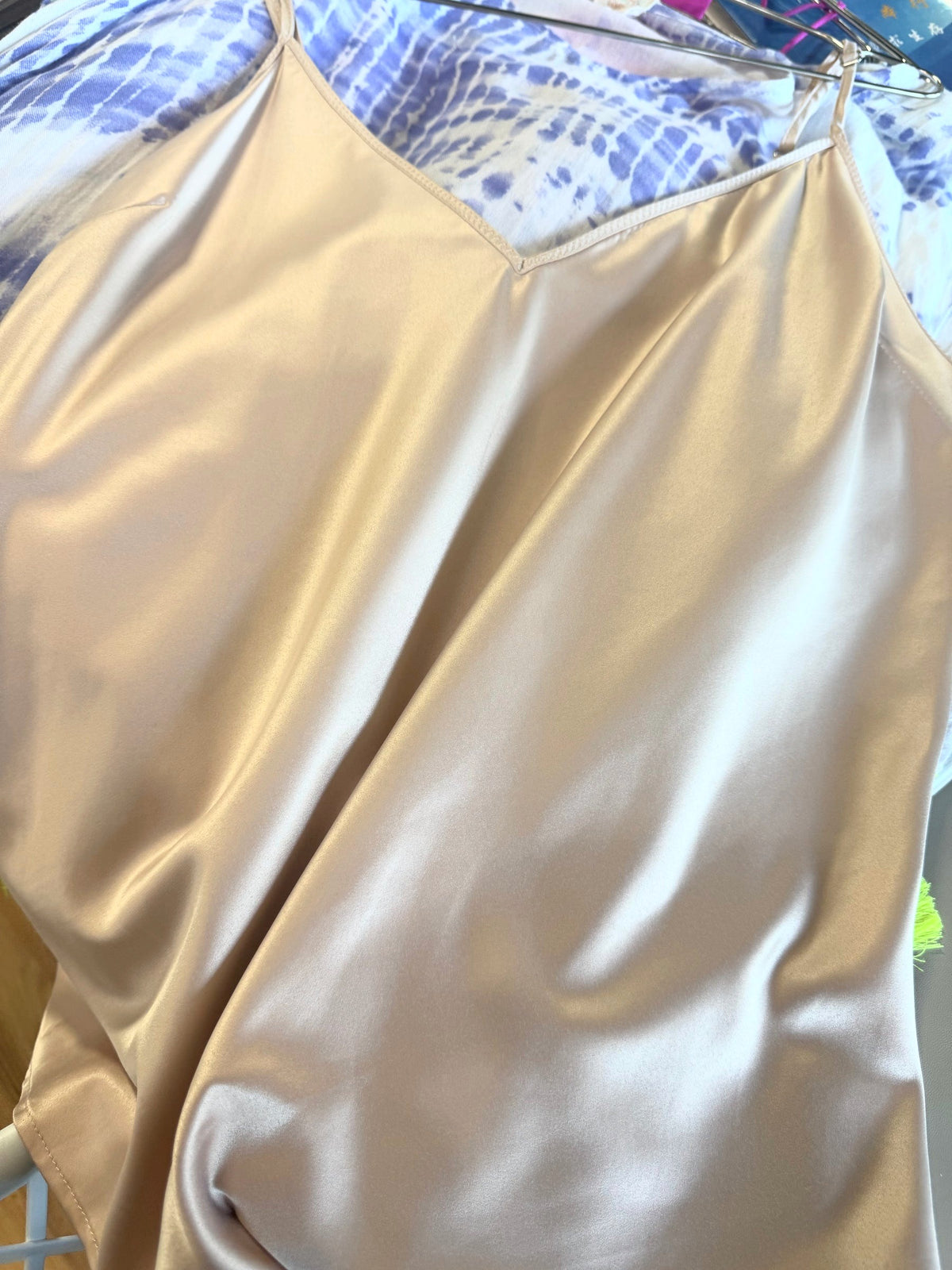 Nude slip blouse zara