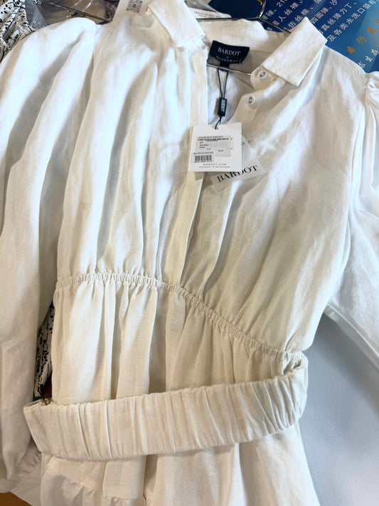 Bardot White Linen Dress