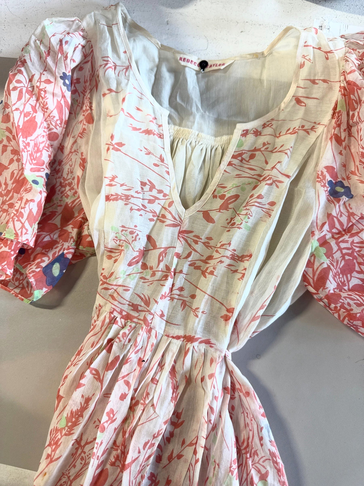 Rebecca Taylor silk pink printed blouse