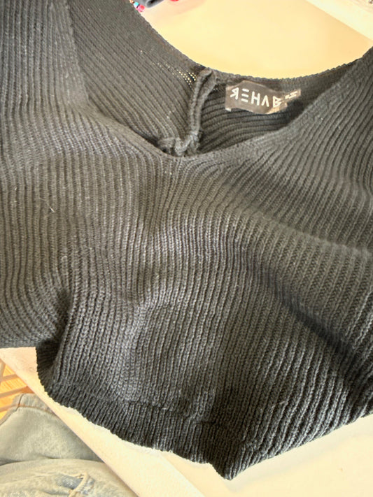 Rehab Black crop Knit sweater
