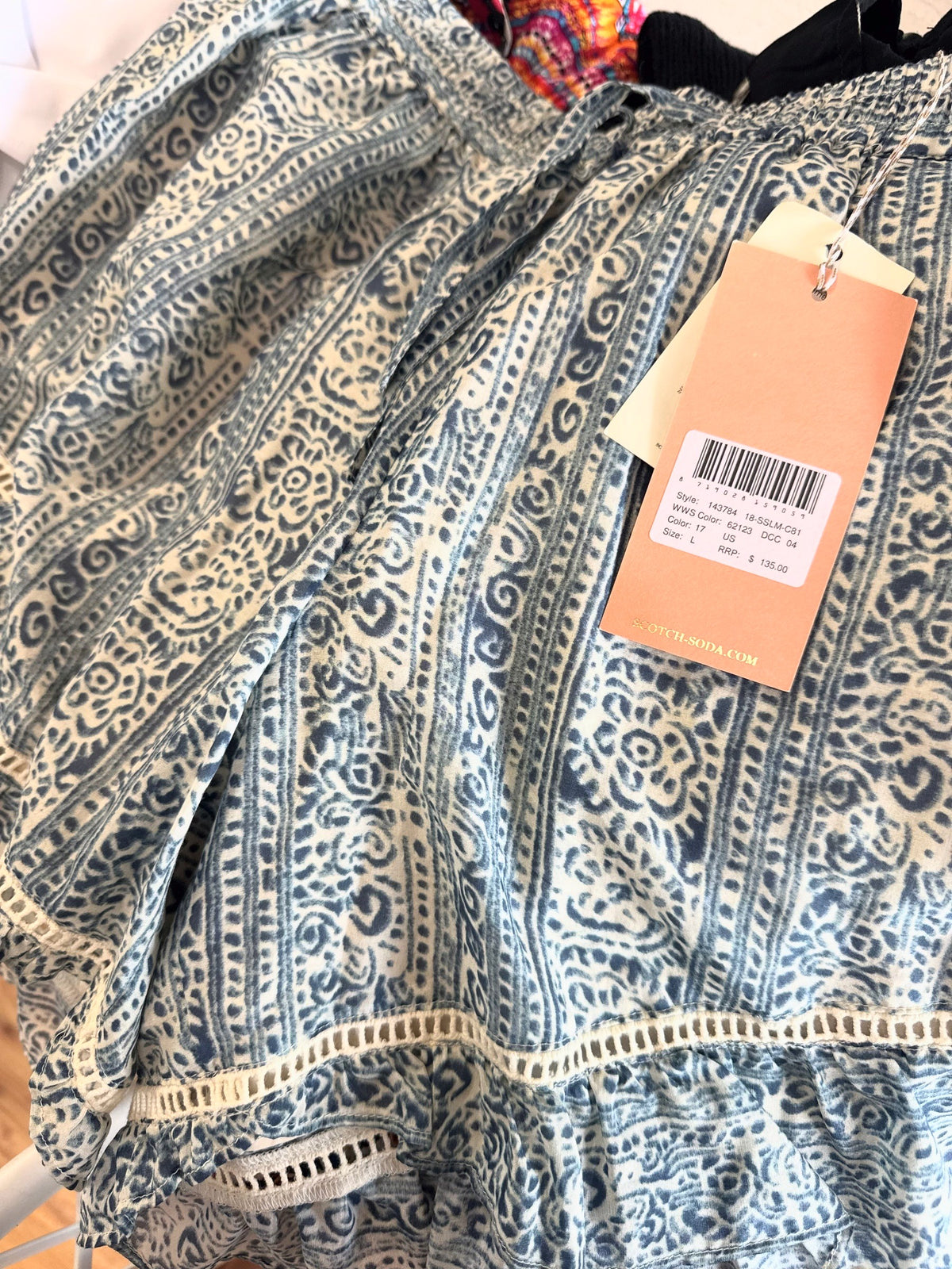 Scotch-soda blue print shorts