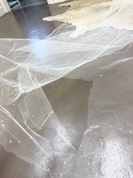 Pearl wedding veil