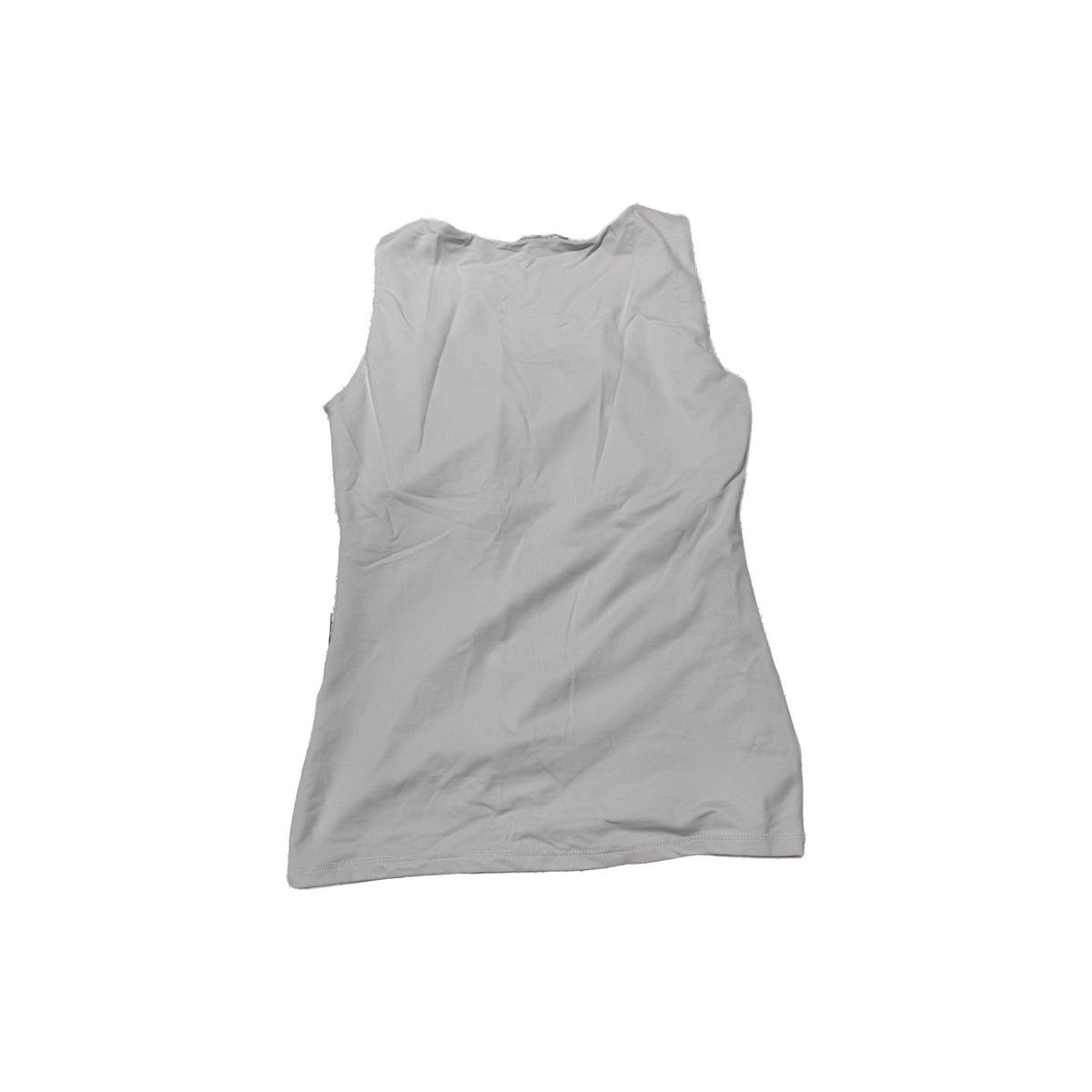 Zara Stretch Slim Fit Round Neck Long Tank Top White Women's Size L