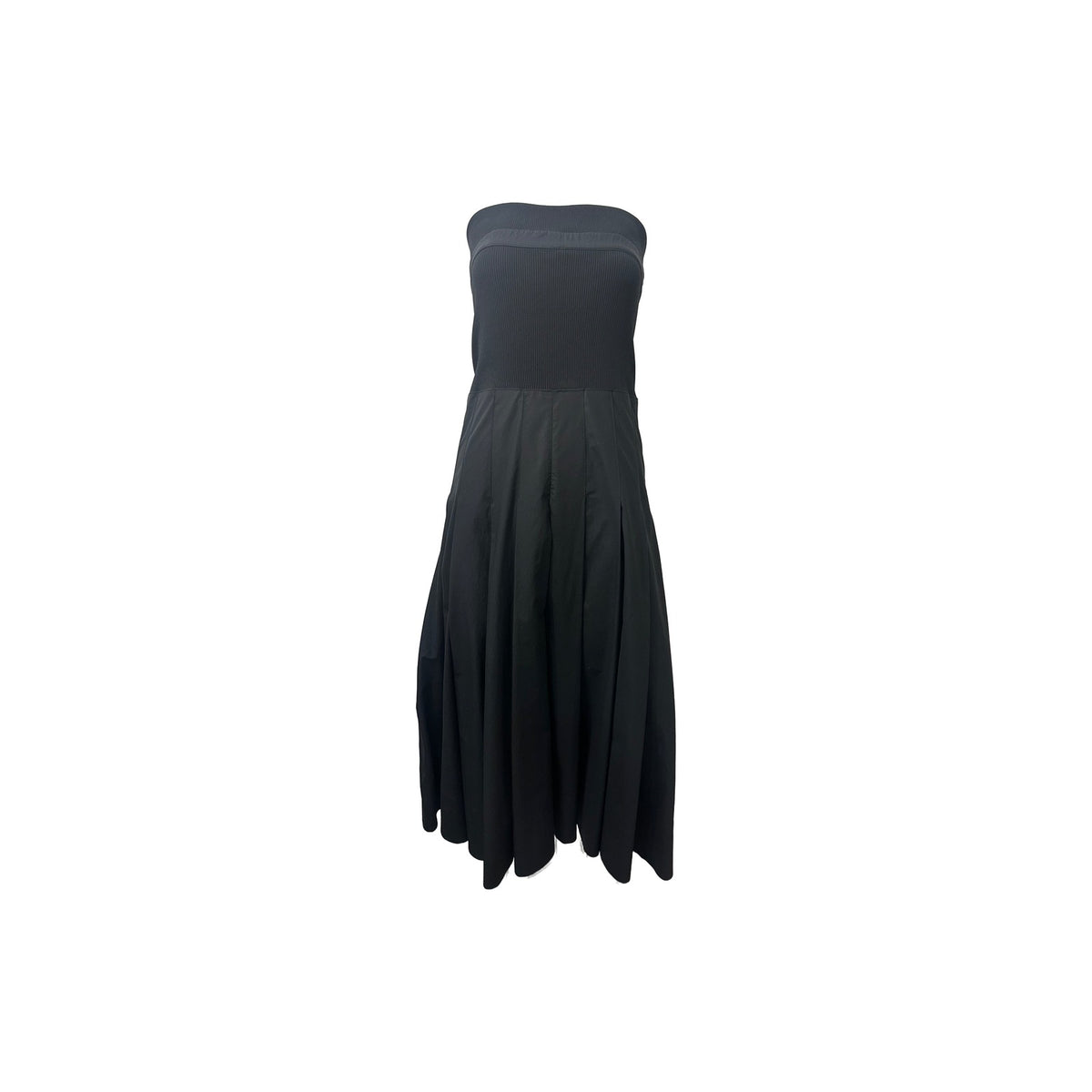 Proenza Schouler White Label Warren Pleated A-line Midi Dress Black Size 0