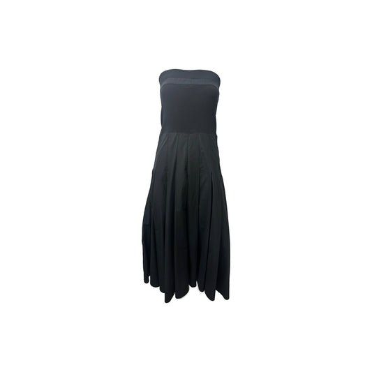 Proenza Schouler White Label Warren Pleated A-line Midi Dress Black Size 0
