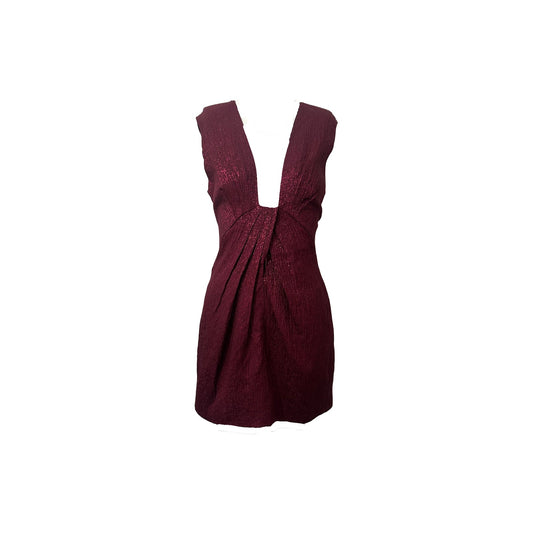 NWT Ramy Brook V-neck Sleeveless Mini Netta Dress Rouge Women's Size 2