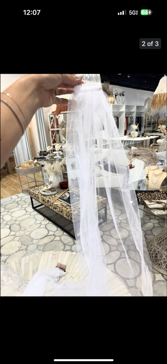 Wedding veil White
