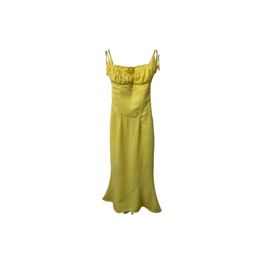 NWT House of CB Soren Buttercup Cutout Mermaid Midi Dress Yellow Size XS