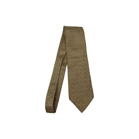 Fendi Silk FF Monogram Neck Tie Gold