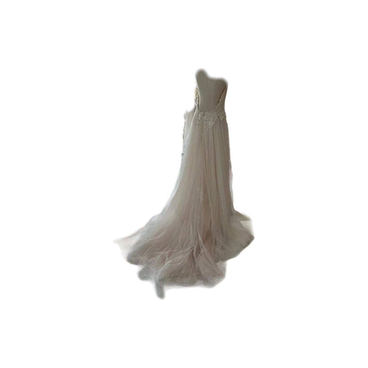 Donatela by Rosa Clará Off White Sheer Lace Bodice Wedding Dress Gown Size 12