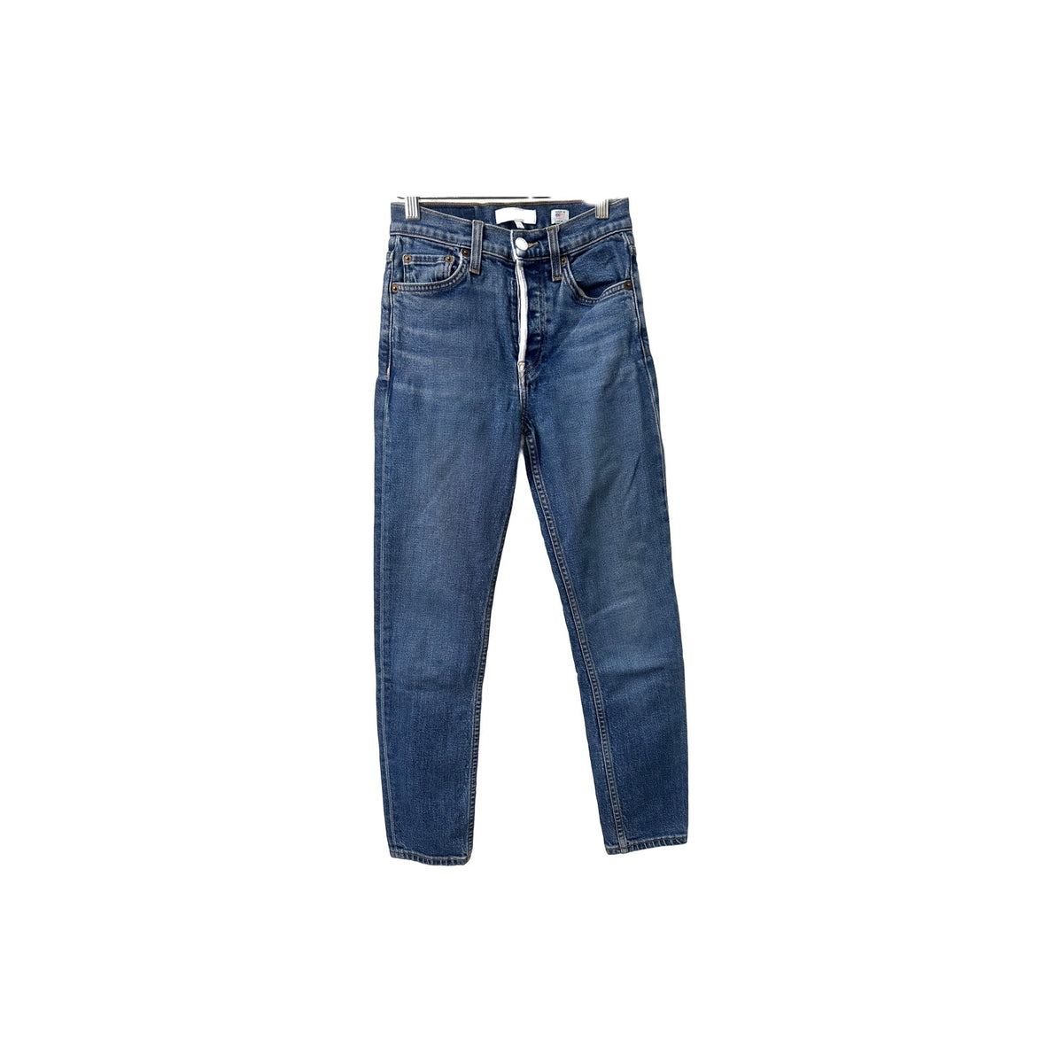 Re/Done Originals High Rise Ankle Crop Denim Jean Blue Mid 70s Women's Size 24