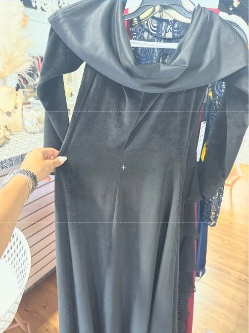 Off Shoulder Long Sleeve Midi Dress