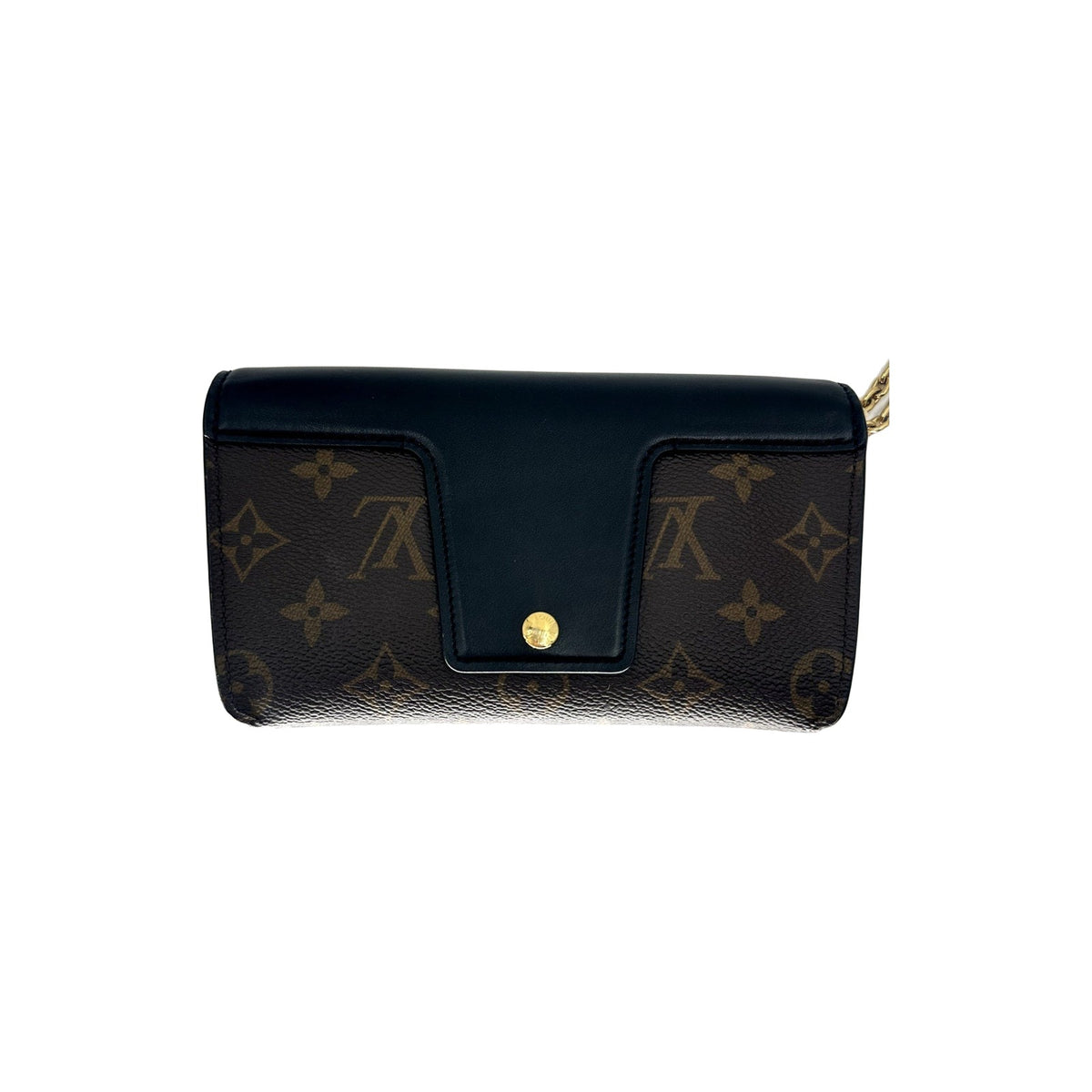 Louis Vuitton Leather Canvas Monogram Padlock On Strap Crossbody Bag