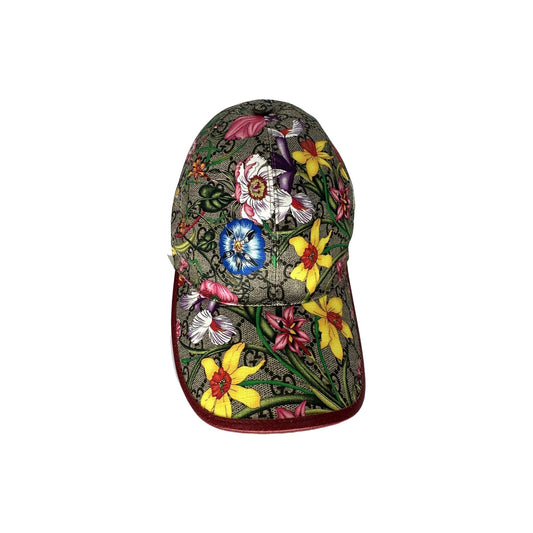 Gucci GG Coated Canvas Floral Print Baseball Hat