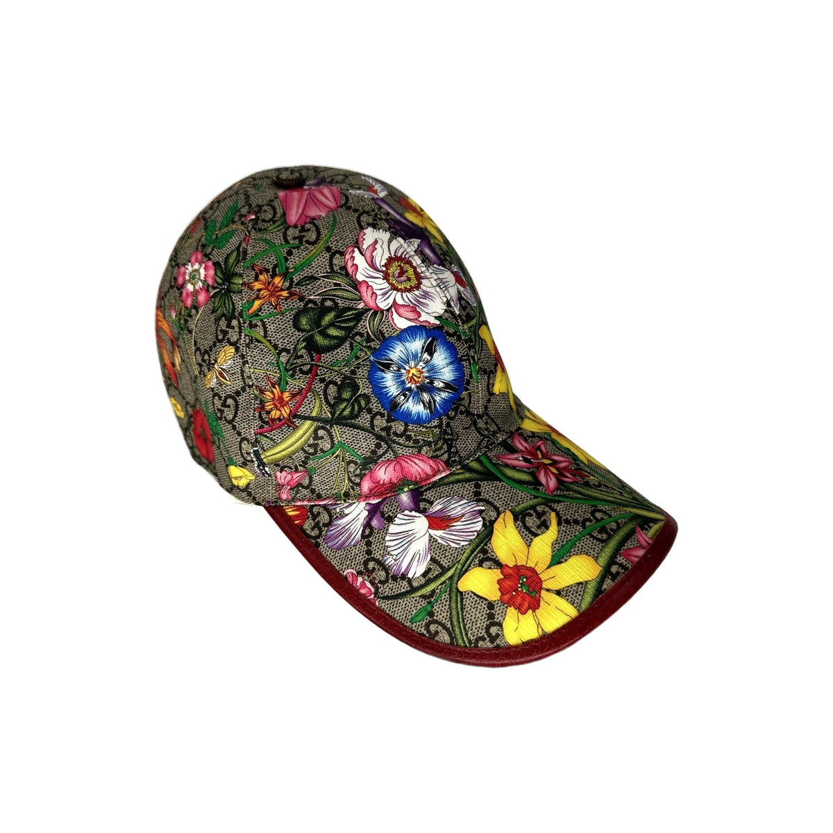 Gucci GG Coated Canvas Floral Print Baseball Hat