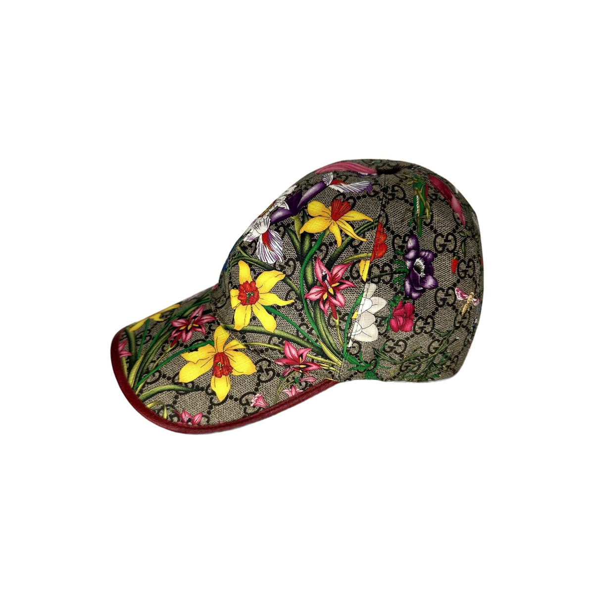 Gucci GG Coated Canvas Floral Print Baseball Hat