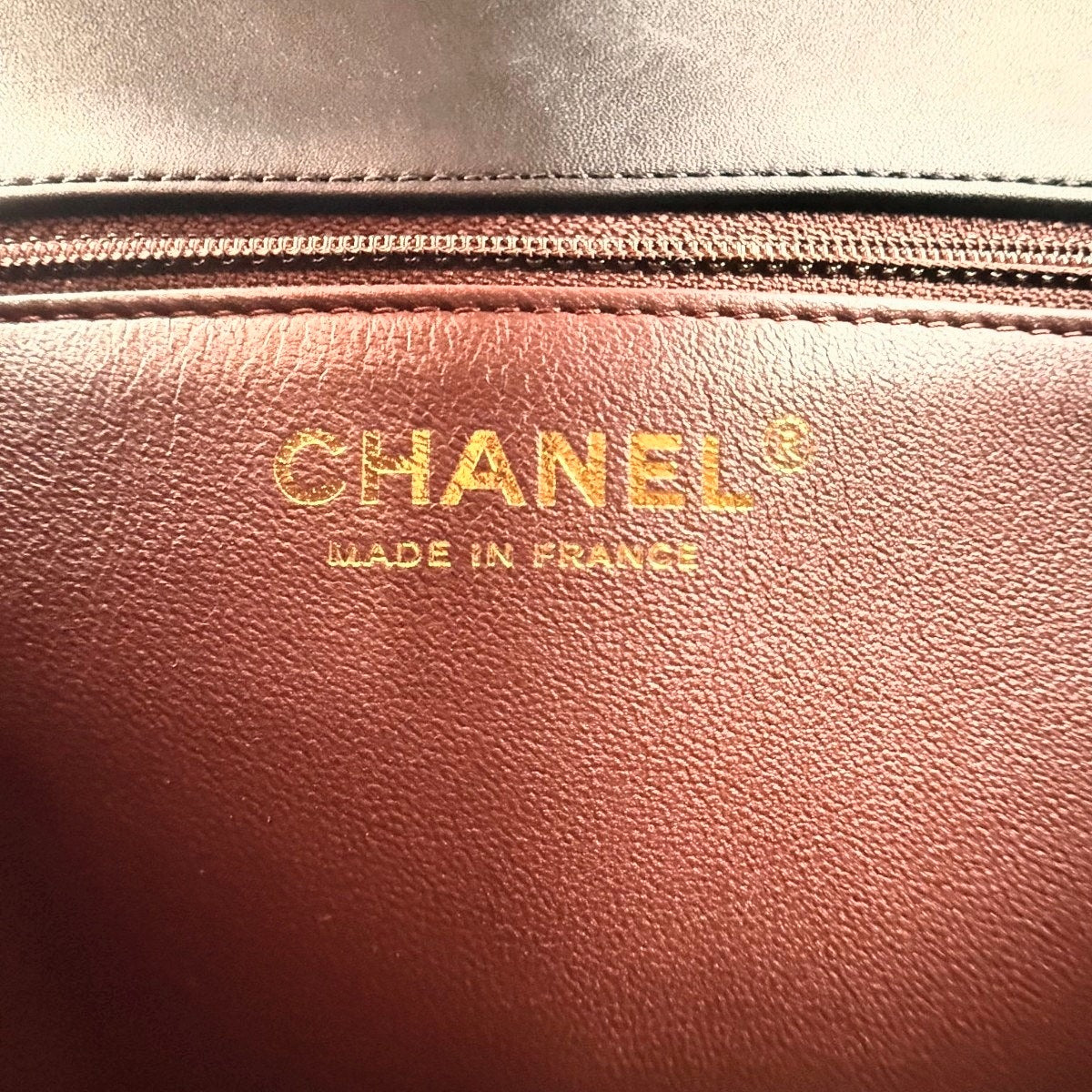Chanel Leather Quilted CC Logo Pearl Chain Around Flap Shoulder Bag
