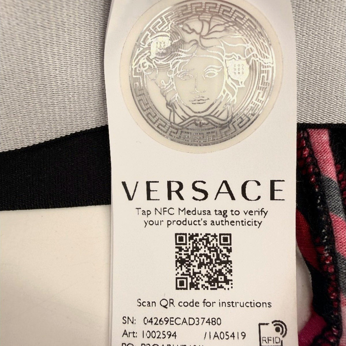 Versace Greca Print V-Neck Sports Bra
