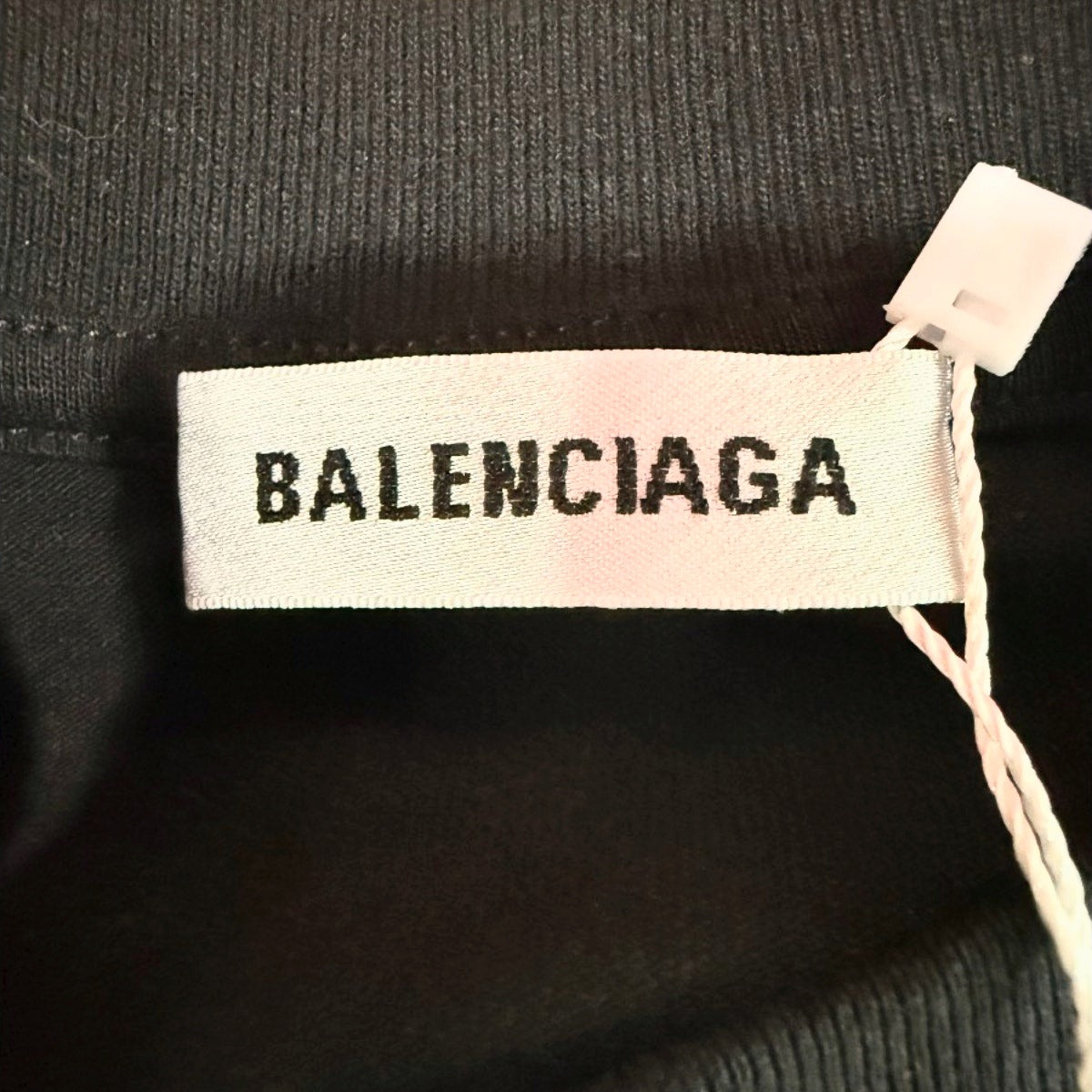Balenciaga Rose Back Round Neck Short-Sleeve Tee Top