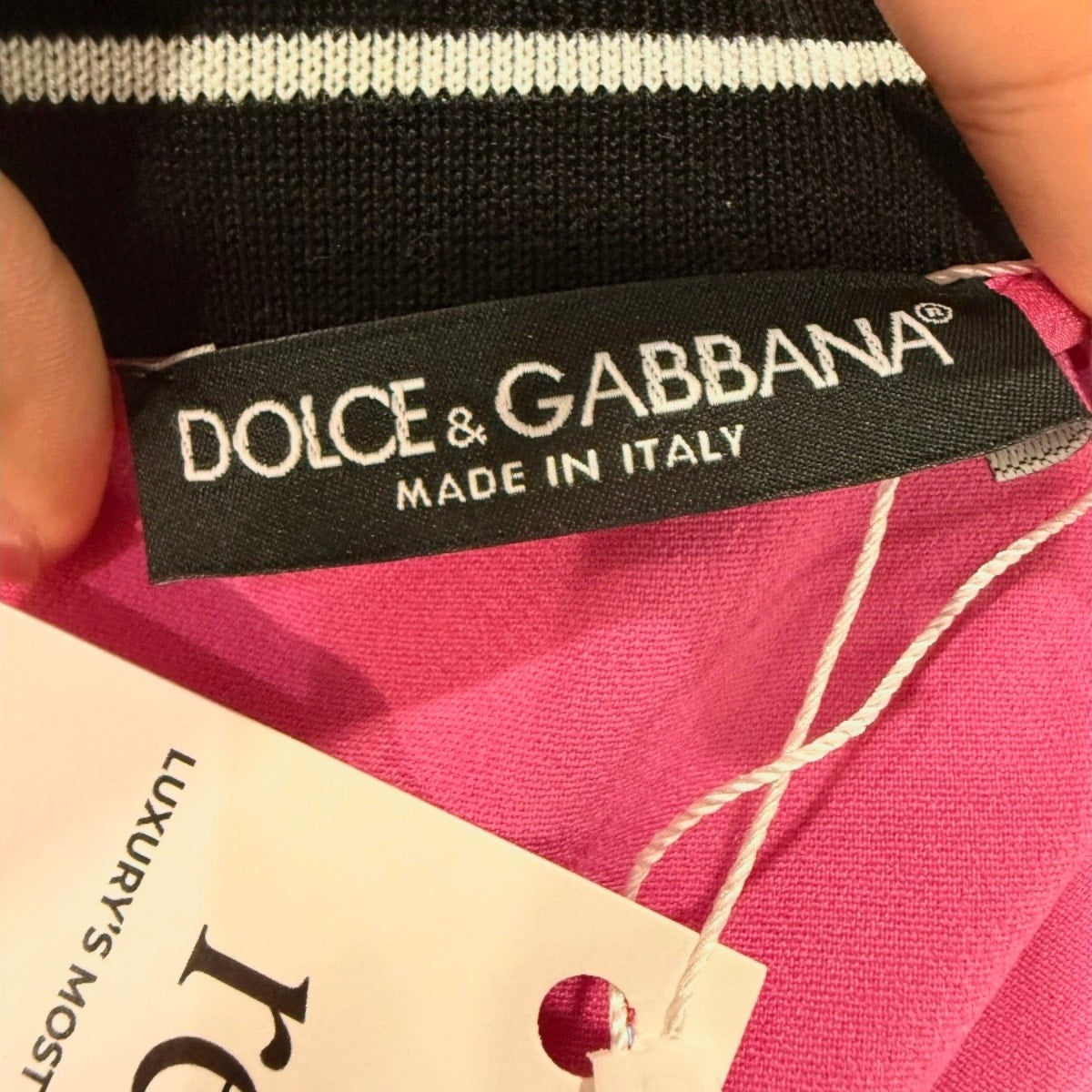 Dolce & Gabbana Knit Logo Strip Cady Full Zip Track Jacket