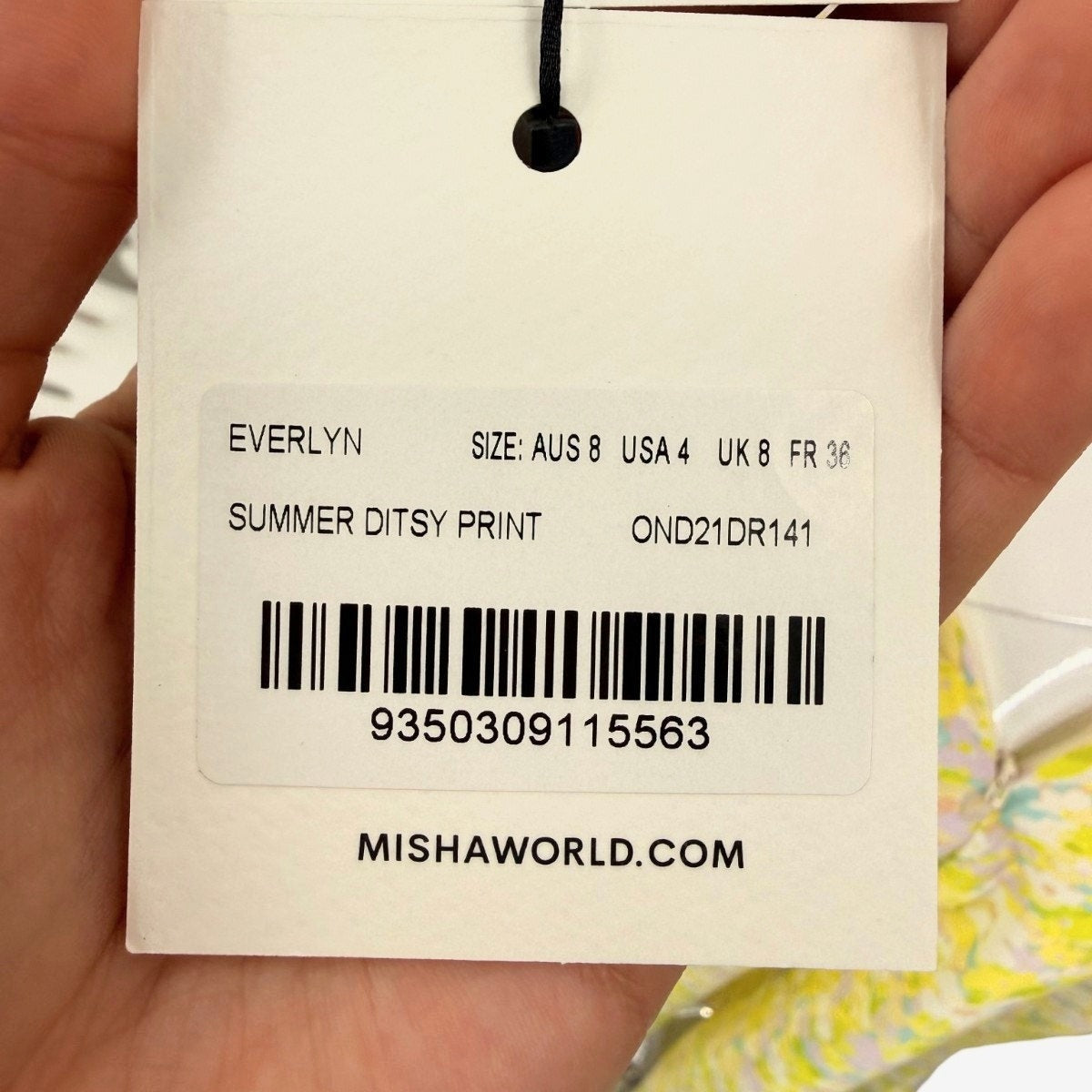 Misha Summer Ditsy Print Everlyn Front Tie Cut-Out Midi Dress