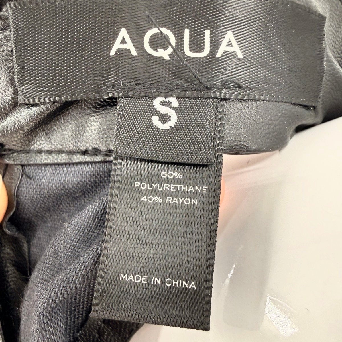 Aqua Faux Leather Halter Neck Sleeveless Mini Dress