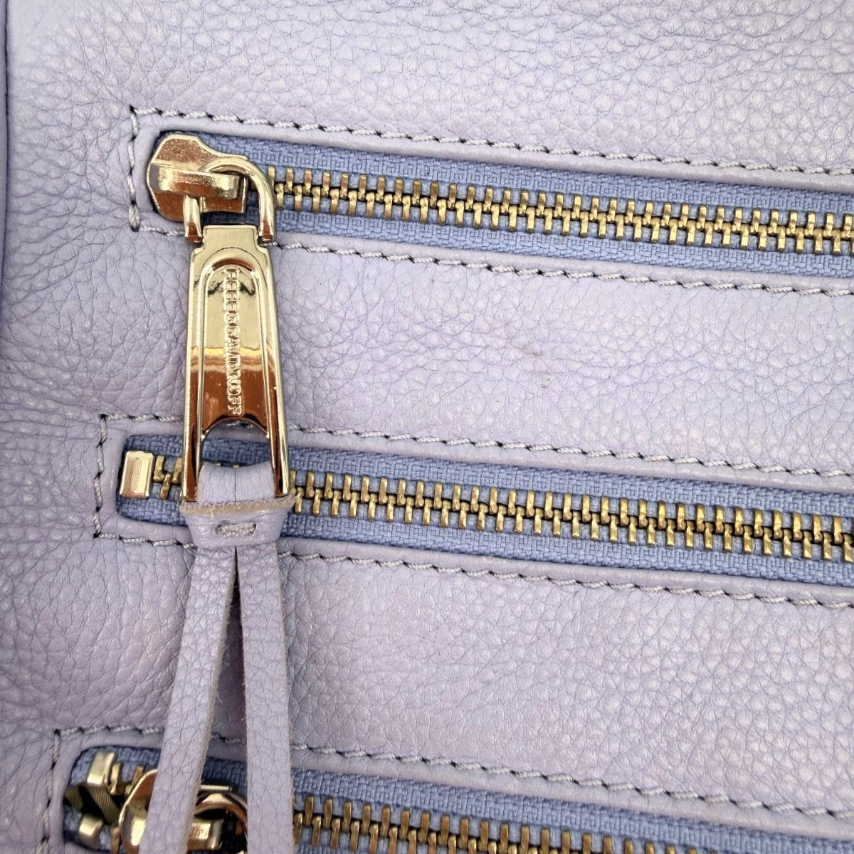 Rebecca Minkoff Avery Leather Chain Strap 3 Zip Crossbody Bag