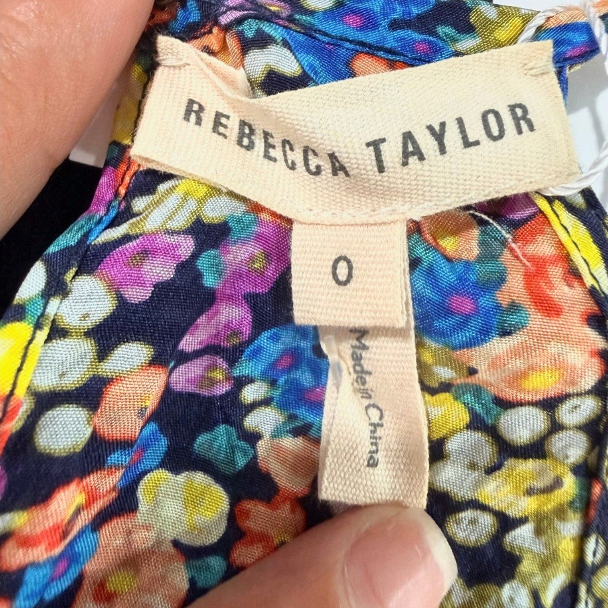Rebecca Taylor Silk Confetti Floral Halter Top