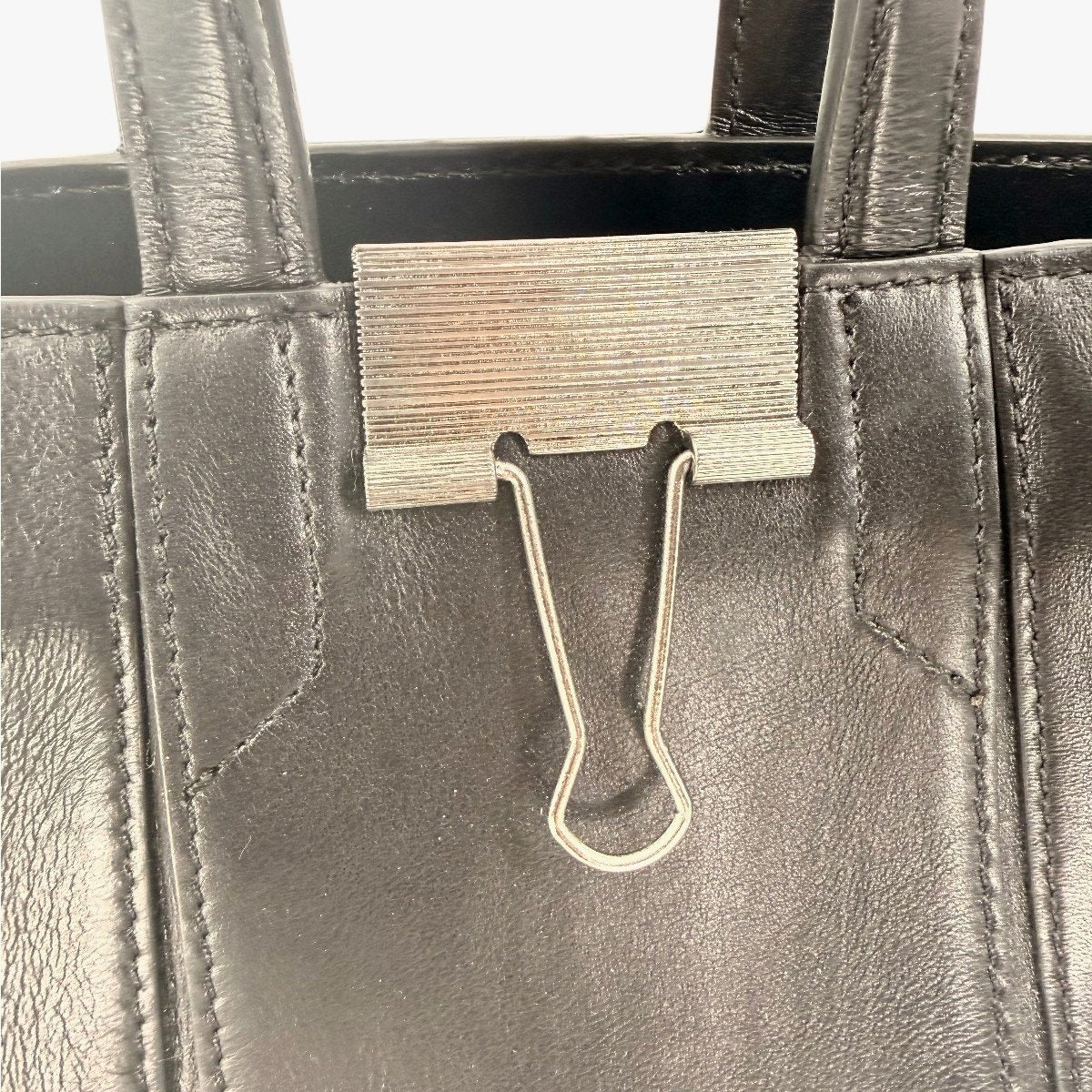 Off-White Vintage Allen Leather Bucket Bag Crossbody Tote