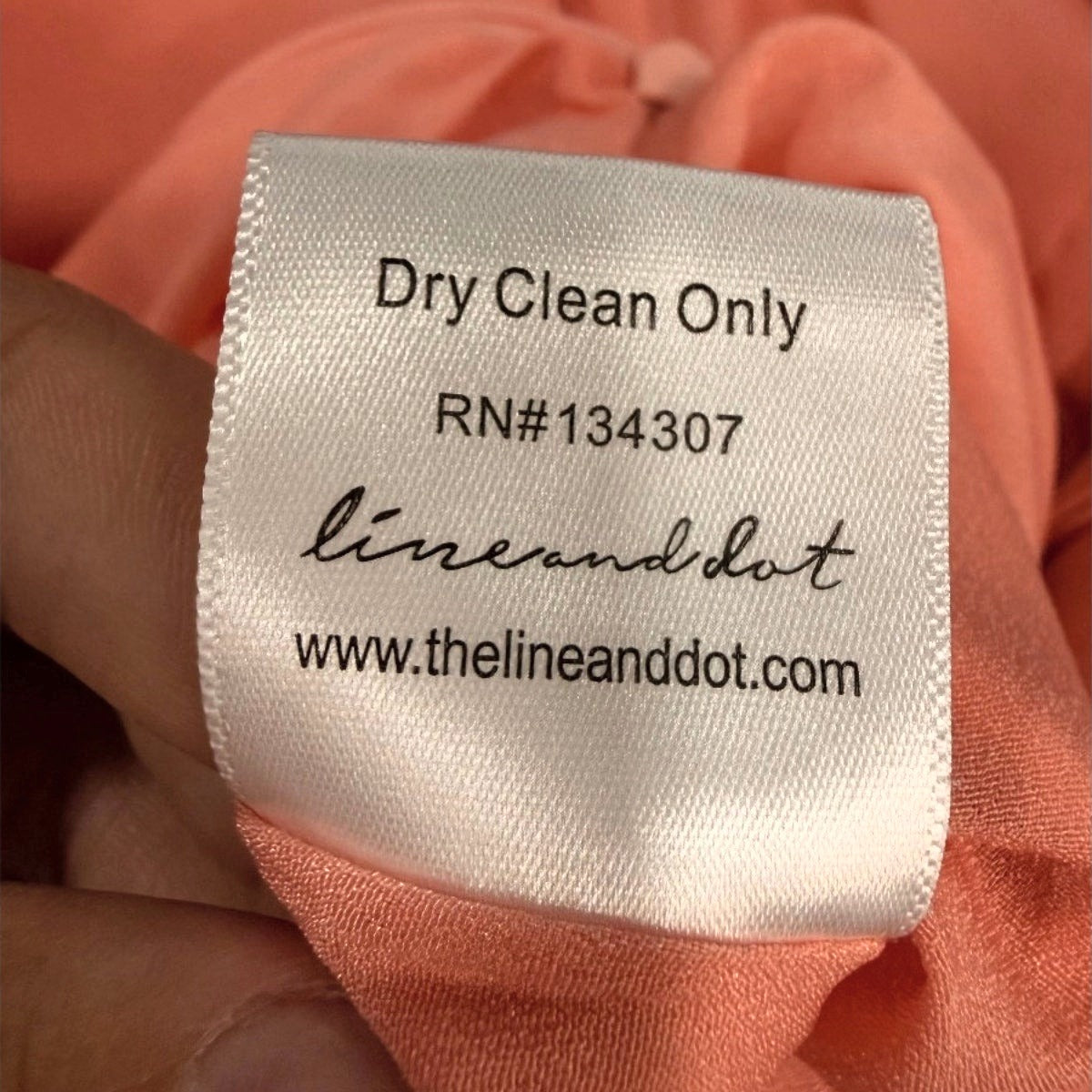 Line & Dot Kasia Button Accent Off Shoulder Mini Dress Coral Women's Size XS