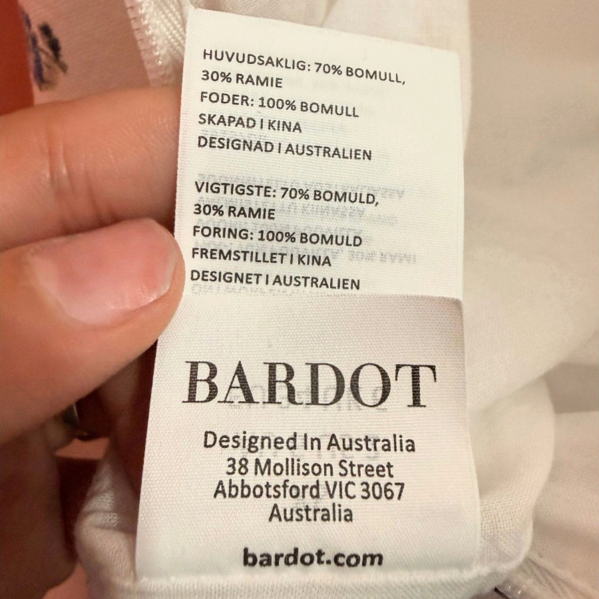 Bardot Cotton Blend Floral Cello Floral Print Mini Dress
