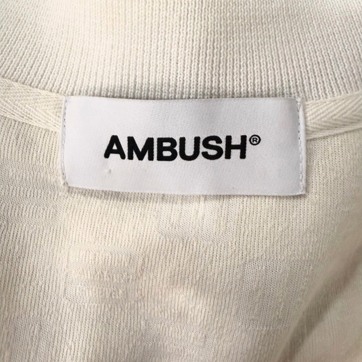 Ambush Monogram Jacquard Cotton Zip Up Fitted Cropped Jacket